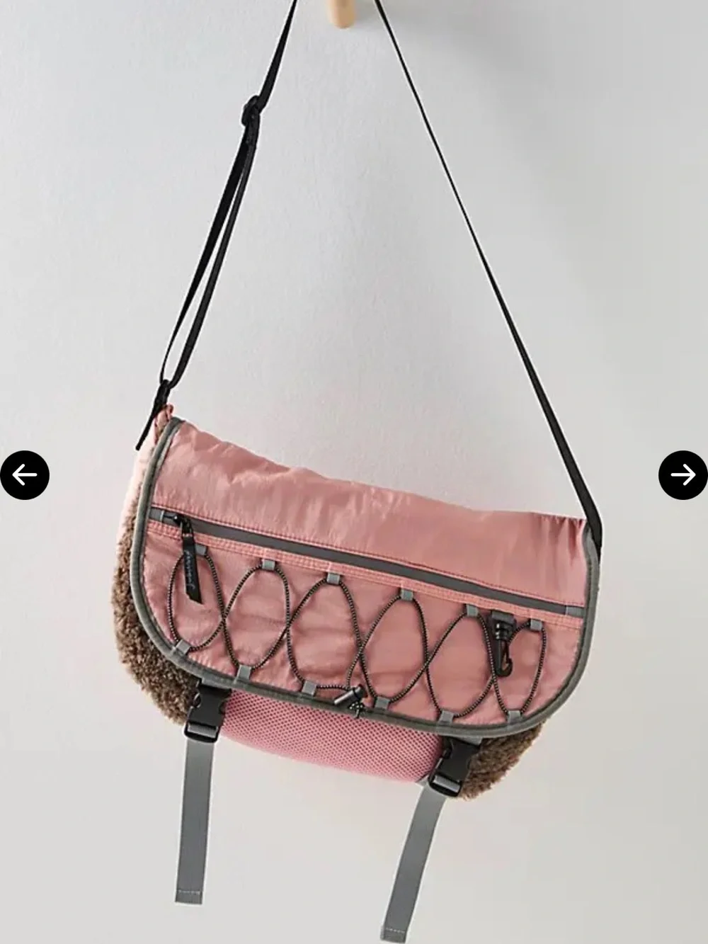 FP Movement Playoff Sherpa Messenger Bag in Pink Like New! RT $138